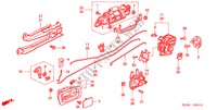TUERSCHLOESSER, HINTEN für Honda CIVIC 1.6SE 4 Türen 5 gang-Schaltgetriebe 2001