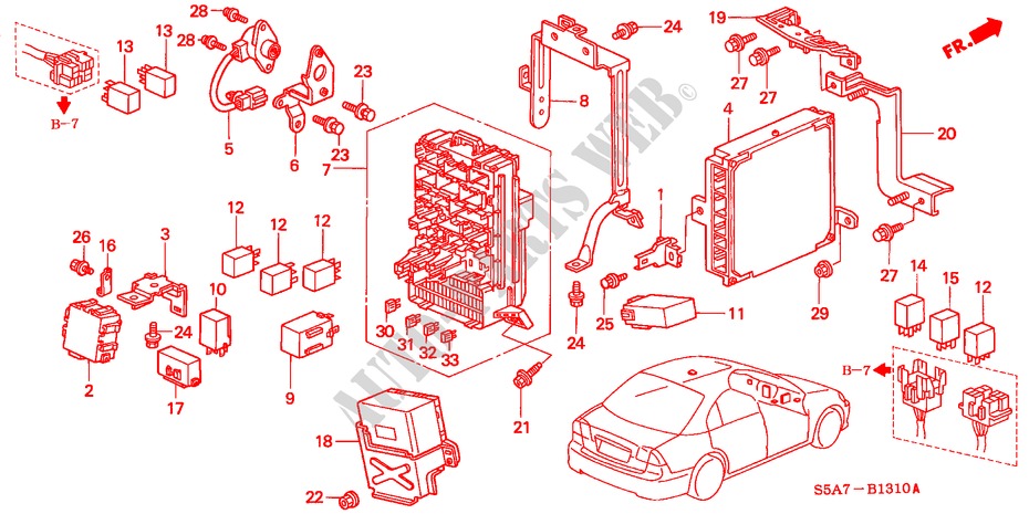 STEUERGERAT(KABINE) (LH) für Honda CIVIC 1.6ES 4 Türen 4 gang automatikgetriebe 2002