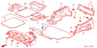 HINTERE ABLAGE/KOFFERRAUM ZIERLEISTE für Honda CIVIC VTI 4 Türen 4 gang automatikgetriebe 2004