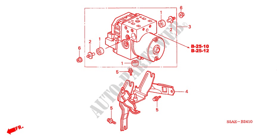 ABS MODULATOR(1) für Honda CIVIC 1.4 S 4 Türen 5 gang-Schaltgetriebe 2003