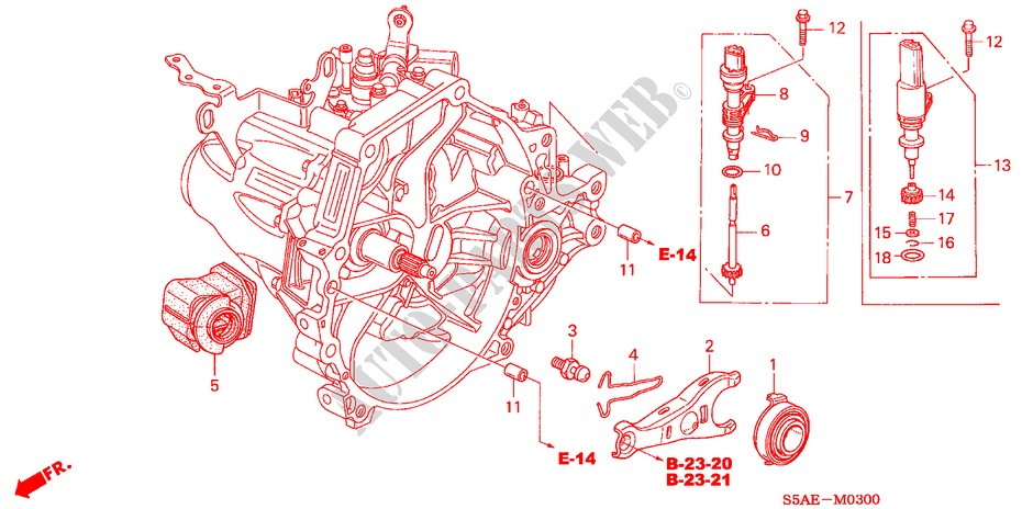 KUPPLUNGSFREIGABE für Honda CIVIC 1.6 LS 4 Türen 5 gang-Schaltgetriebe 2004