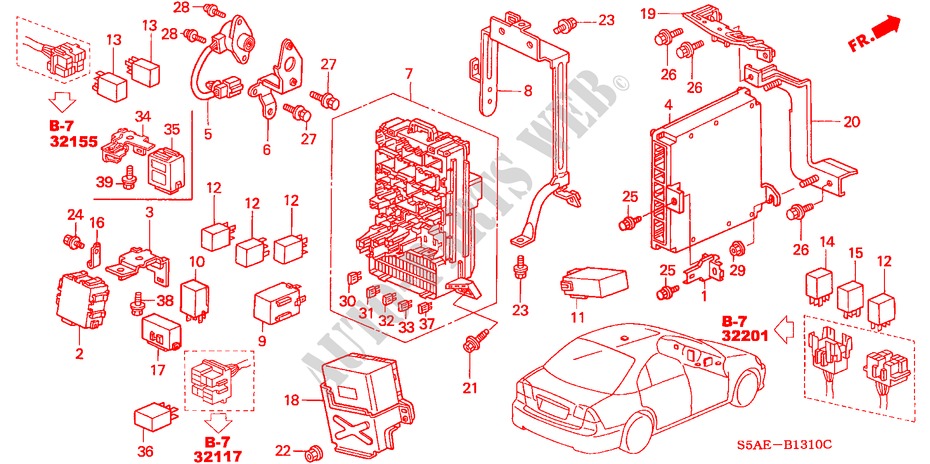 STEUERGERAT(KABINE) (LH) für Honda CIVIC 1.4 S 4 Türen 5 gang-Schaltgetriebe 2003