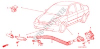KLIMAANLAGE(SENSOR) (LH) für Honda CIVIC HYBRID HYBRID 4 Türen 5 gang-Schaltgetriebe 2004
