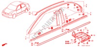 ZIERLEISTE/SCHUTZ für Honda CIVIC HYBRID HYBRID 4 Türen 5 gang-Schaltgetriebe 2003