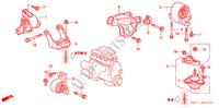 MOTORBEFESTIGUNGEN(AT) für Honda CIVIC COUPE VTI-A 2 Türen 4 gang automatikgetriebe 2002