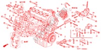 MOTORHALTERUNG für Honda CIVIC COUPE LS 2 Türen 5 gang-Schaltgetriebe 2001