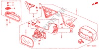 SPIEGEL für Honda CIVIC COUPE LS 2 Türen 5 gang-Schaltgetriebe 2001