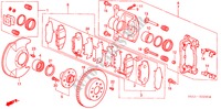 VORDERRADBREMSE für Honda CIVIC COUPE LS 2 Türen 5 gang-Schaltgetriebe 2001