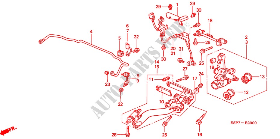 UNTERER ARM, HINTEN für Honda CIVIC COUPE LS 2 Türen 5 gang-Schaltgetriebe 2001