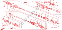 ANTRIEBSWELLE, VORNE/HALBWELLE für Honda CIVIC 1.6SE 3 Türen 4 gang automatikgetriebe 2002