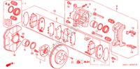 VORDERRADBREMSE(2) für Honda CIVIC TYPE R ANNIVERSARY 3 Türen 6 gang-Schaltgetriebe 2003