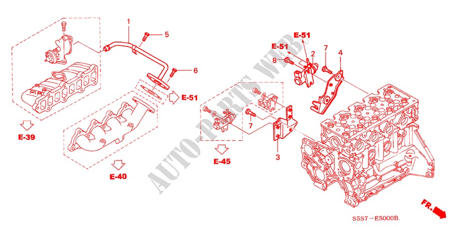 EMISSIONSSYSTEM(DIESEL) für Honda CIVIC 1.7S 3 Türen 5 gang-Schaltgetriebe 2002