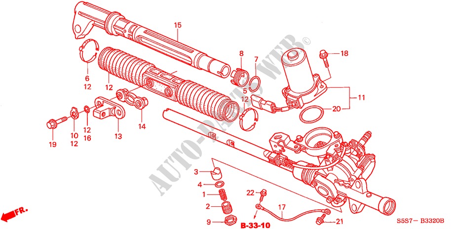 GETRIEBE, SERVOLENKUNG(EPS) (LH) für Honda CIVIC 1.4LS 3 Türen 4 gang automatikgetriebe 2002