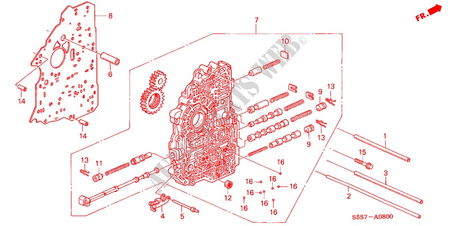 HAUPTVENTILKOERPER für Honda CIVIC 1.6ES 3 Türen 4 gang automatikgetriebe 2003