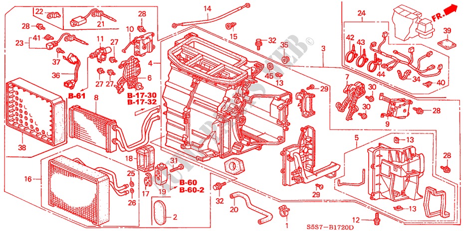HEIZUNGSEINHEIT(LH) für Honda CIVIC 1.6ES 3 Türen 4 gang automatikgetriebe 2003