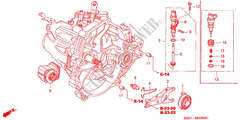 KUPPLUNGSFREIGABE(5MT) für Honda CIVIC 1.6LS 3 Türen 5 gang-Schaltgetriebe 2002