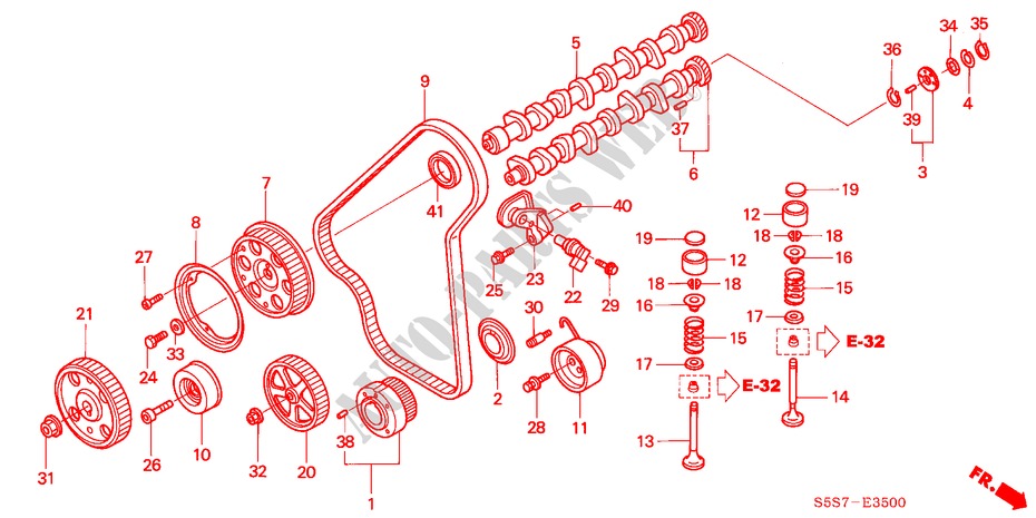NOCKENWELLE/VENTIL(DIESEL) für Honda CIVIC 1.7S 3 Türen 5 gang-Schaltgetriebe 2002