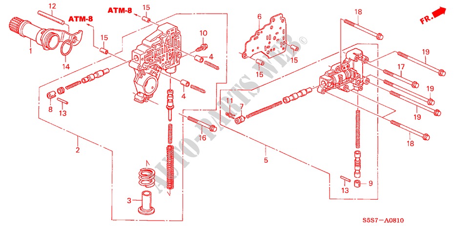 REGLERGEHAEUSE für Honda CIVIC 1.4LS 3 Türen 4 gang automatikgetriebe 2002