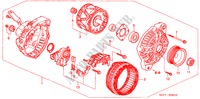 LICHTMASCHINE (MITSUBISHI) für Honda CIVIC 1.6 SE 3 Türen 4 gang automatikgetriebe 2005