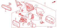 SPIEGEL(2) für Honda CIVIC 1.6 S 3 Türen 4 gang automatikgetriebe 2005