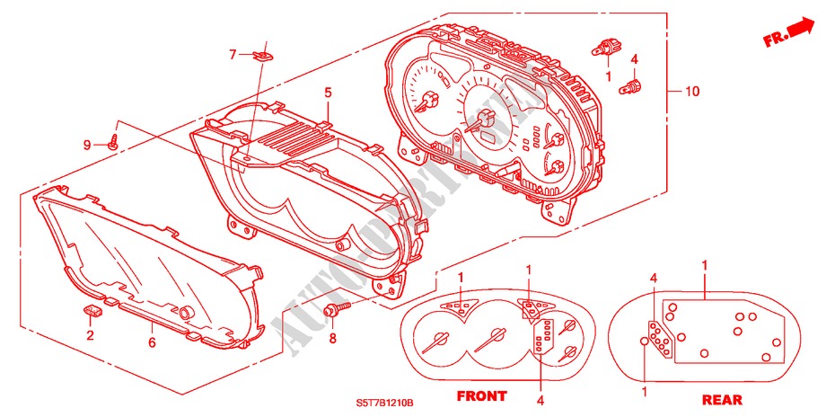 MESSGERAET BAUTEILE(NS) (1) für Honda CIVIC TYPE R     PREMIUM 3 Türen 6 gang-Schaltgetriebe 2005