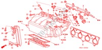 ANSAUGKRUEMMER(2.0L) (2) für Honda CIVIC 2.0VSA 5 Türen 5 gang-Schaltgetriebe 2004