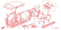 AUSSENBLECHE/DACHPLATTE für Honda CIVIC 2.0 5 Türen 5 gang-Schaltgetriebe 2003