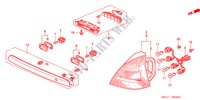 HECKLEUCHTE(1) für Honda CIVIC 2.0 5 Türen 5 gang-Schaltgetriebe 2003