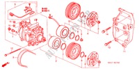 KLIMAANLAGE(KOMPRESSOR)(1.4L/1.5L/1.6L/1.7L) für Honda CIVIC 1.4LS 5 Türen 5 gang-Schaltgetriebe 2001