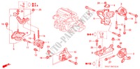 MOTORBEFESTIGUNGEN(DIESEL) für Honda CIVIC 1.7S 5 Türen 5 gang-Schaltgetriebe 2002