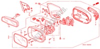 SPIEGEL(FERNBEDIENUNG) (2) für Honda CIVIC 1.6SE    EXECUTIVE 5 Türen 4 gang automatikgetriebe 2004