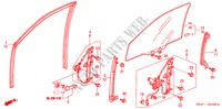 TUERFENSTER, VORNE/REGLER für Honda CIVIC 2.0 5 Türen 5 gang-Schaltgetriebe 2003