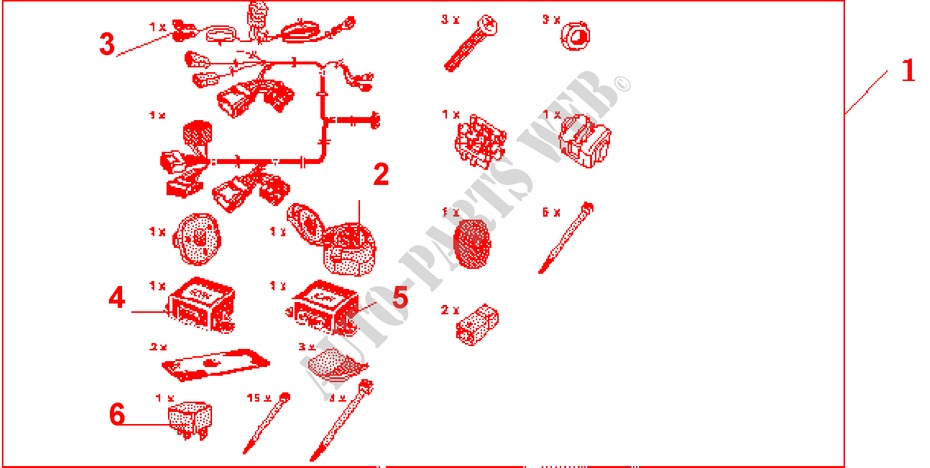 E SATZ 13POLIG für Honda CIVIC 1.6LS 5 Türen 5 gang-Schaltgetriebe 2001