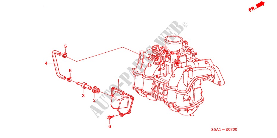 ENTLUEFTUNGSABDECKUNG für Honda CIVIC 1.6LS 5 Türen 5 gang-Schaltgetriebe 2001