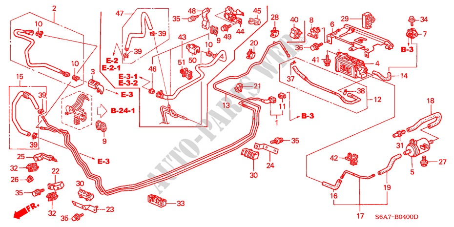 KRAFTSTOFFLEITUNG(1) für Honda CIVIC 1.6LS 5 Türen 5 gang-Schaltgetriebe 2001