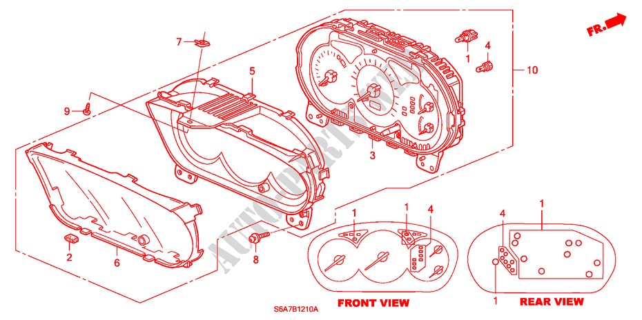 MESSGERAET BAUTEILE(NS)(1) für Honda CIVIC 1.6LS 5 Türen 5 gang-Schaltgetriebe 2001