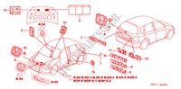 EMBLEME/WARNETIKETTEN für Honda CIVIC 1.6ES 5 Türen 5 gang-Schaltgetriebe 2005