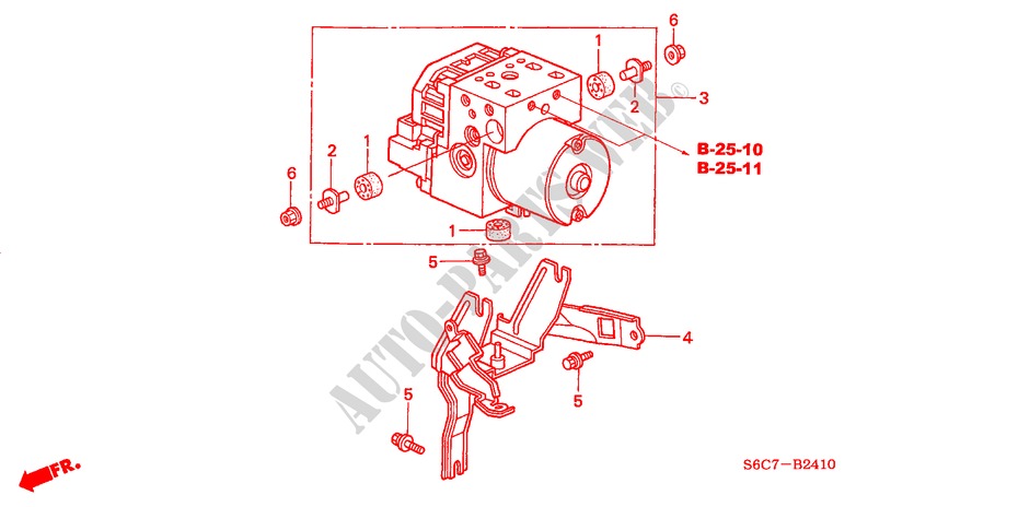 ABS MODULATOR (1.4L/1.5L/1.6L/1.7L) für Honda CIVIC 1.4SE 5 Türen 4 gang automatikgetriebe 2005
