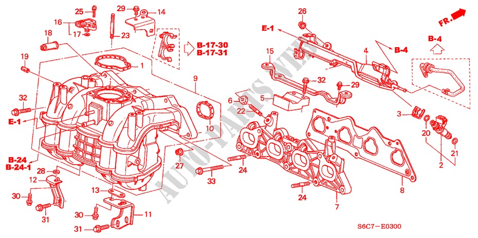 ANSAUGKRUEMMER(1.4L/1.5L/1.6L/1.7L) für Honda CIVIC 1.4SE 5 Türen 4 gang automatikgetriebe 2005