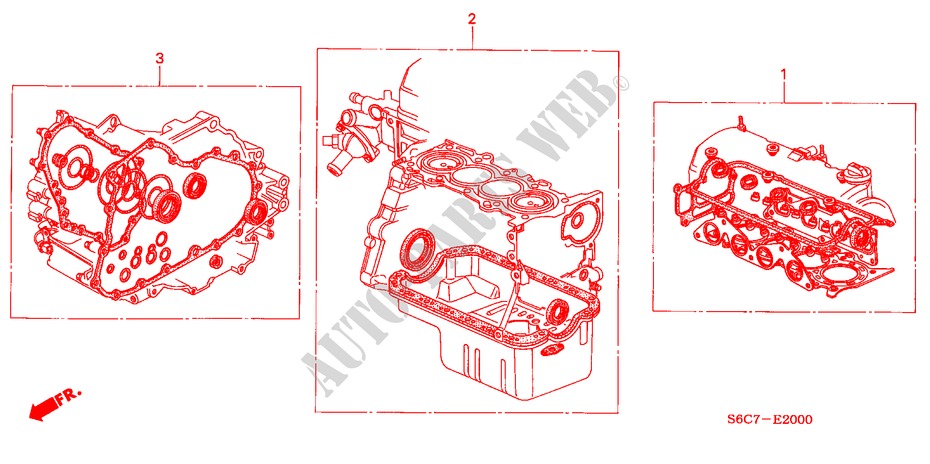 DICHTUNG SATZ(1.4L/1.5L/1.6L/1.7L) für Honda CIVIC 1.4SE 5 Türen 4 gang automatikgetriebe 2005
