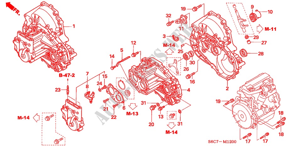 GETRIEBE(DIESEL) für Honda CIVIC 1.7LS 5 Türen 5 gang-Schaltgetriebe 2005