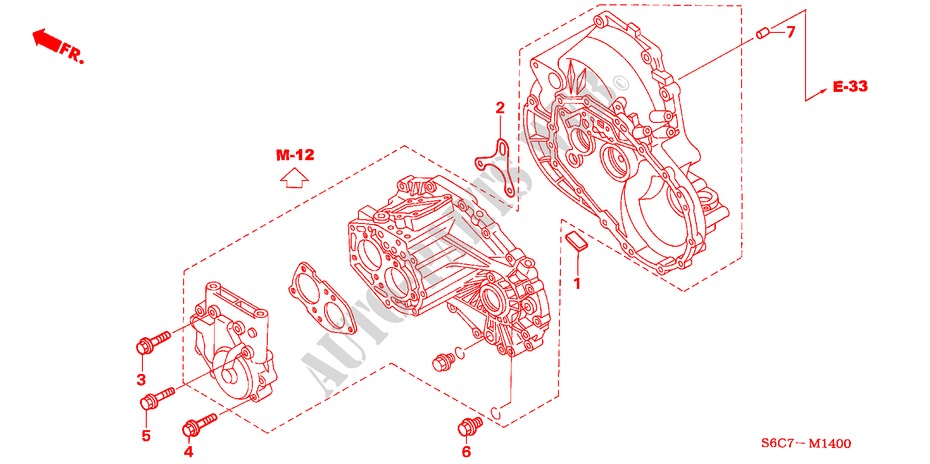GETRIEBEAUFHAENGUNG (DIESEL) für Honda CIVIC 1.7LS 5 Türen 5 gang-Schaltgetriebe 2005