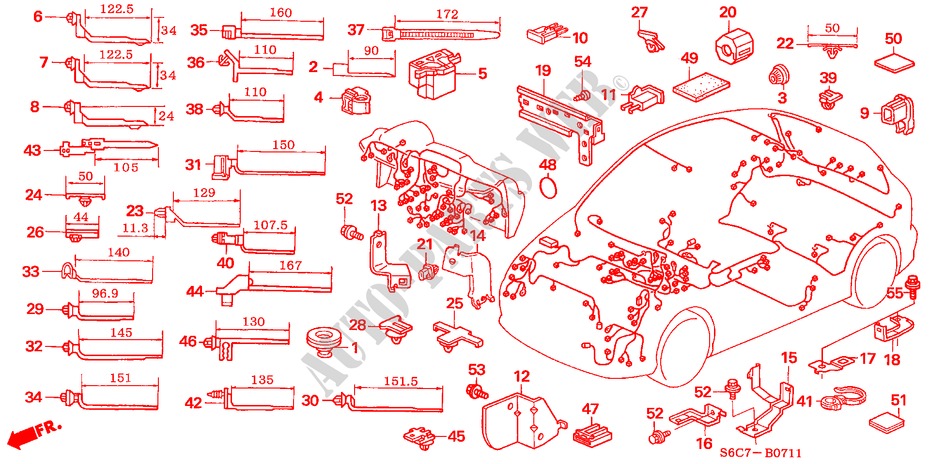 KABELBAUMBAND/BUEGEL(RH) für Honda CIVIC 1.4SE 5 Türen 4 gang automatikgetriebe 2005