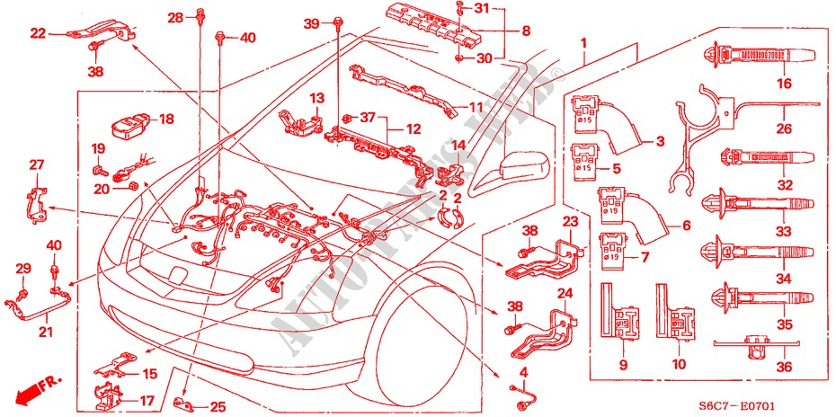 MOTORKABELBAUM(RH) (1.4L/1.5L/1.6L/1.7L) für Honda CIVIC 1.4SE 5 Türen 4 gang automatikgetriebe 2005
