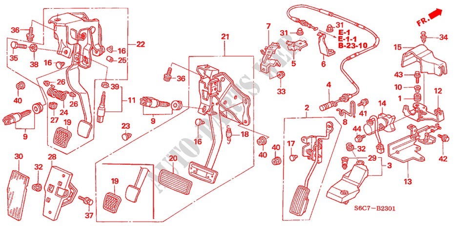 PEDAL(RH) für Honda CIVIC 1.4SE 5 Türen 4 gang automatikgetriebe 2005