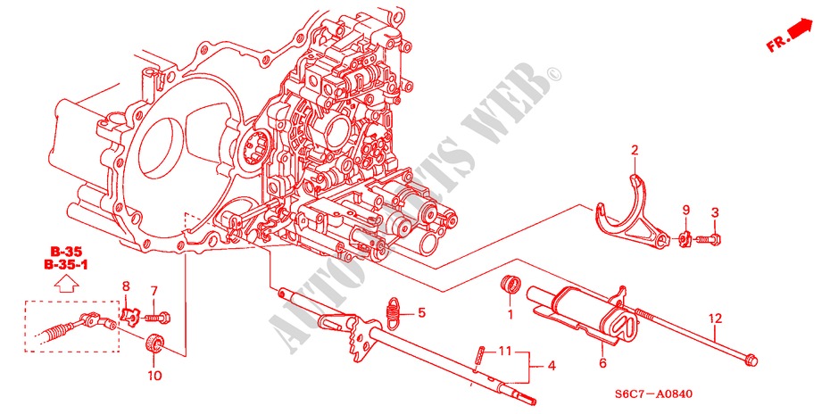 SCHALTGABEL/STEUERWELLE für Honda CIVIC 1.4SE 5 Türen 4 gang automatikgetriebe 2005