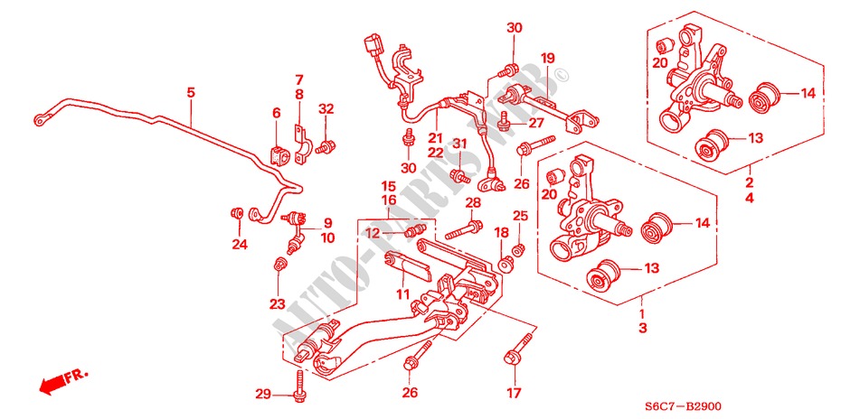 UNTERER ARM, HINTEN für Honda CIVIC 1.7LS 5 Türen 5 gang-Schaltgetriebe 2005