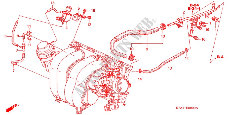 EINBAULEITUNG/ROHRE für Honda STREAM 2.0SI 5 Türen 5 gang automatikgetriebe 2002