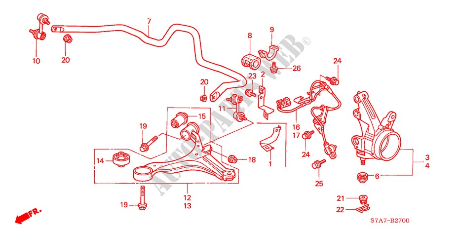GELENK für Honda STREAM 1.7ES 5 Türen 5 gang-Schaltgetriebe 2002