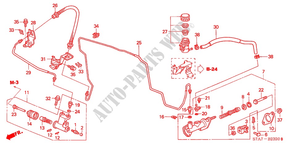HAUPTKUPPLUNGSZYLINDER (1.7L) (LH) für Honda STREAM 1.7ES 5 Türen 5 gang-Schaltgetriebe 2002